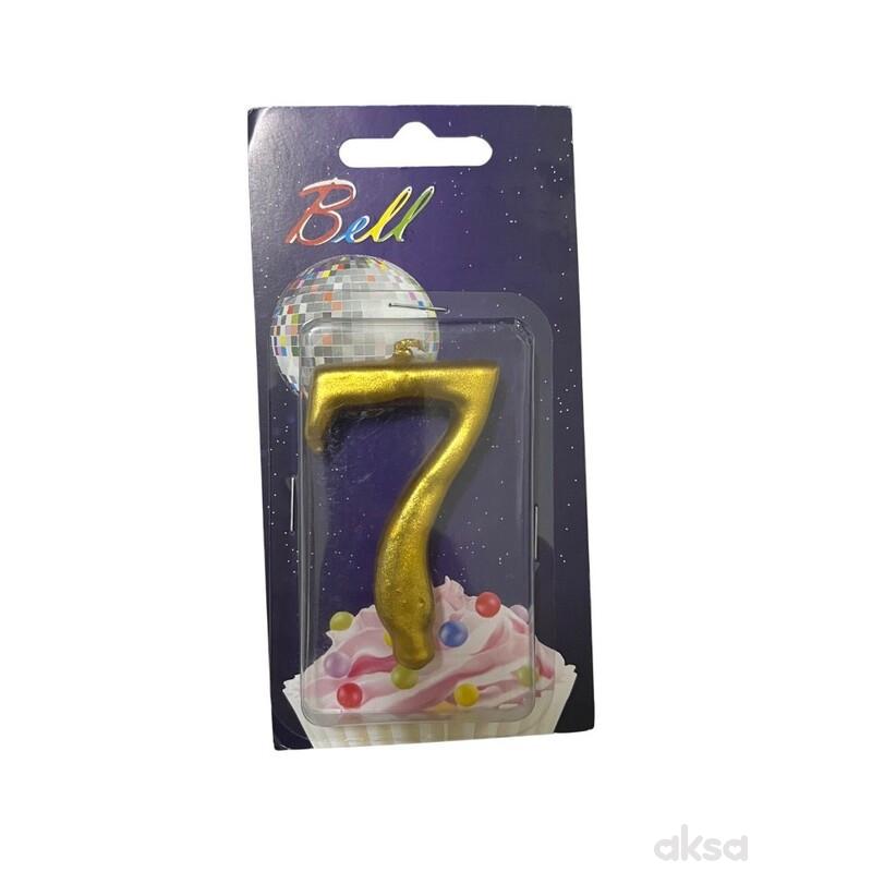 Num. Svećica 7  zlatne,srebrne 