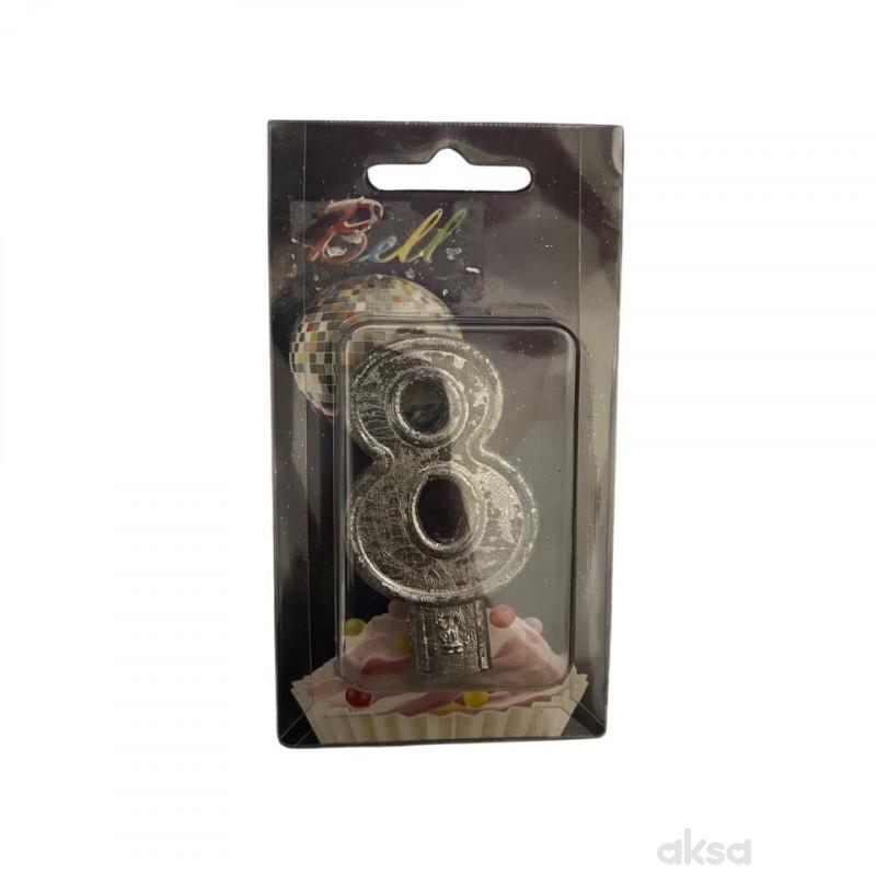 Num. Svećica 8  zlatne,srebrne 