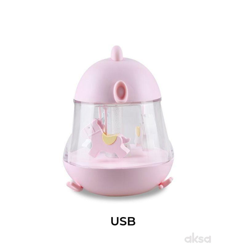 Rabbit n Friends lampa sa karuselom roze 