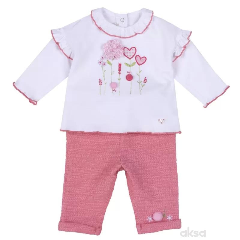 Chicco komplet 2/1 (majica dr,pantalone),devojčice