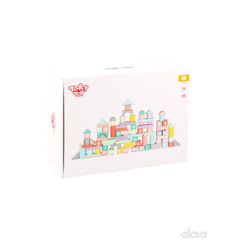 Tooky toy pastelni drveni blokovi 