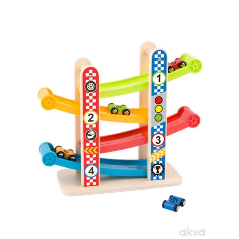 Tooky toy drveni toranj sa autićima