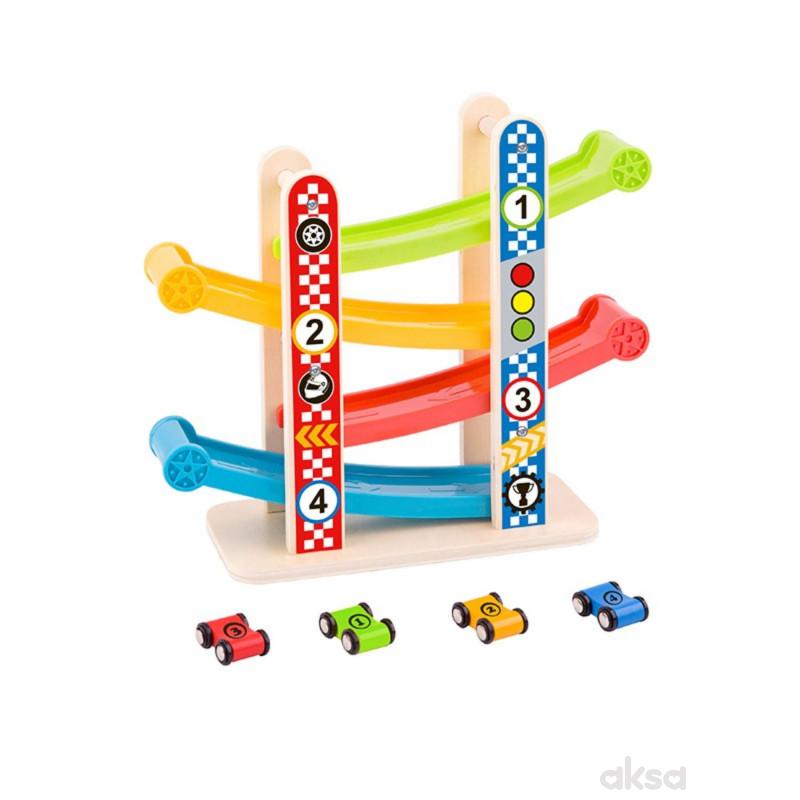 Tooky toy drveni toranj sa autićima
