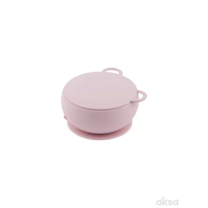 Minioioi silikonska činija Bowly pink