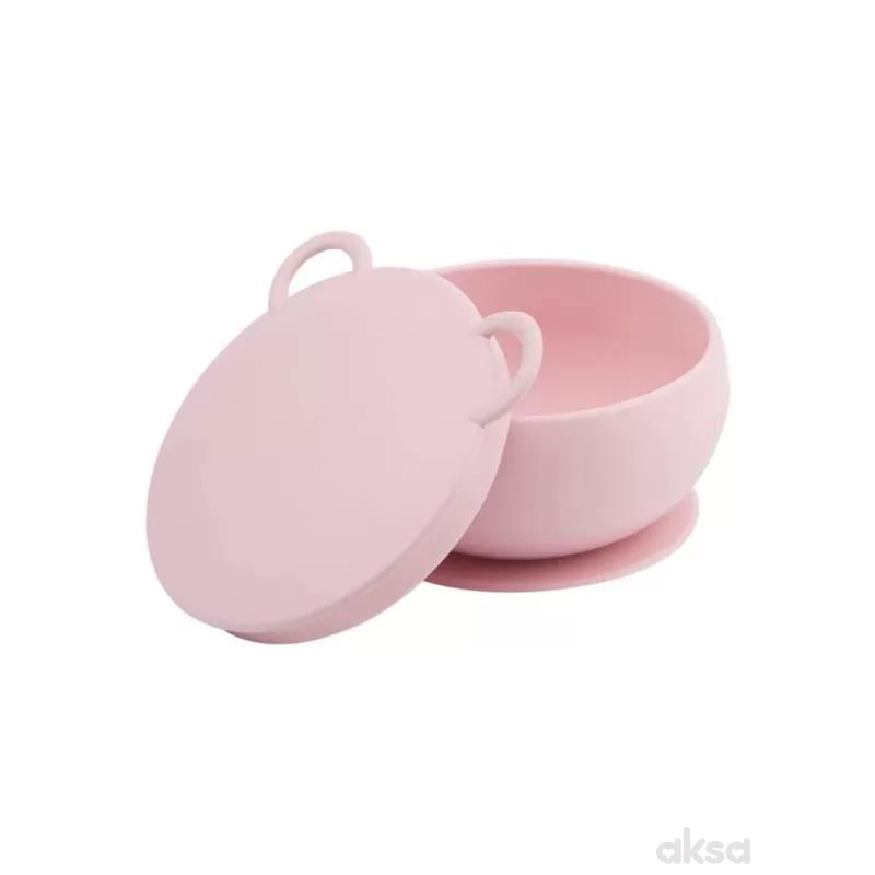 Minioioi silikonska činija Bowly pink