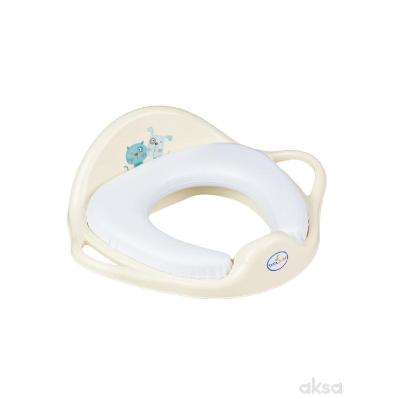 Tega meki adapter za wc šolju Dog and Cat, žuti 