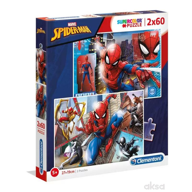 Clementoni puzzle 2x60 spider-man