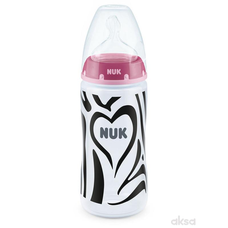 Nuk FC flašica sa tem. Indik monohrom, 300ml 6-18M