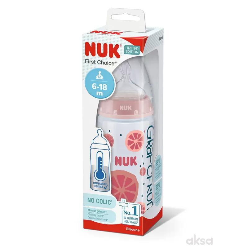 Nuk FC flašica sa tem. Indik fruits, 300ml 6-18M 