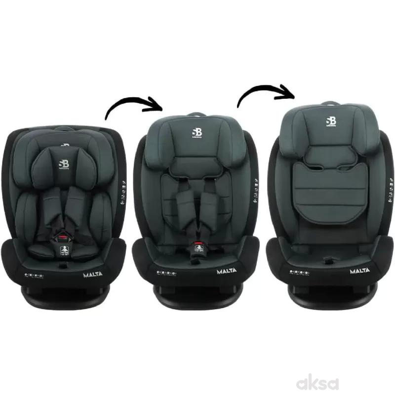 Safety Baby a-s Malta 0/1/2/3 (0-36kg), Grey/Black