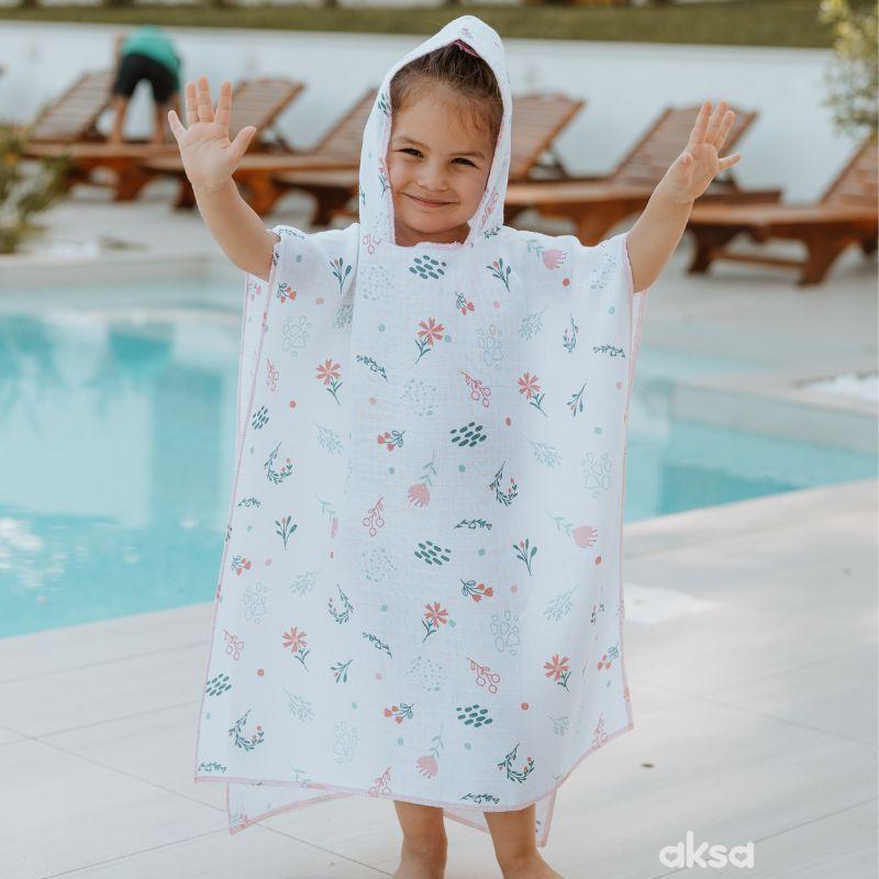 Baby textil pončo za plažu, devojčice