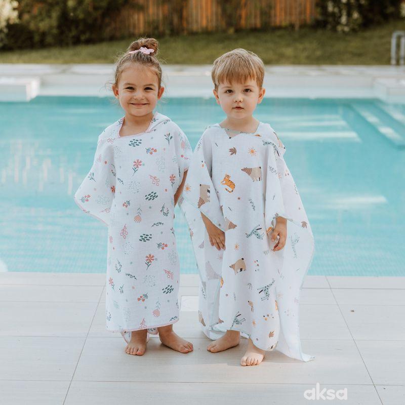 Baby textil pončo za plažu, devojčice