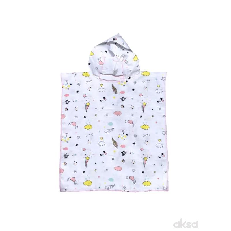 Baby textil pončo za plažu, devojčice
