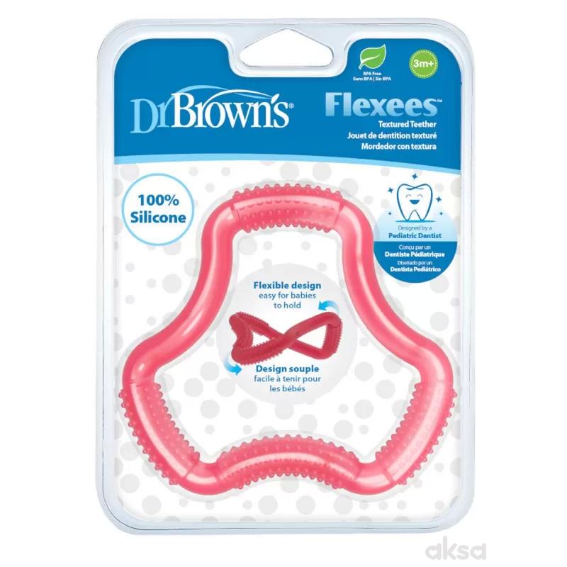 Dr.Browns savitljiva glodalica za zube roza