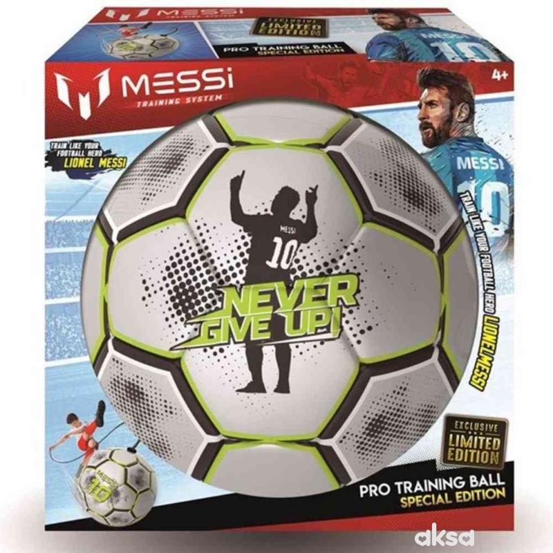 Messi pro training lopta never give up srebrna 