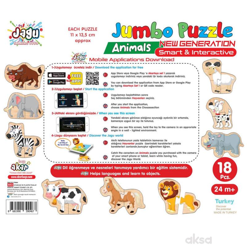 Jumbo puzzle 18el. - životnije