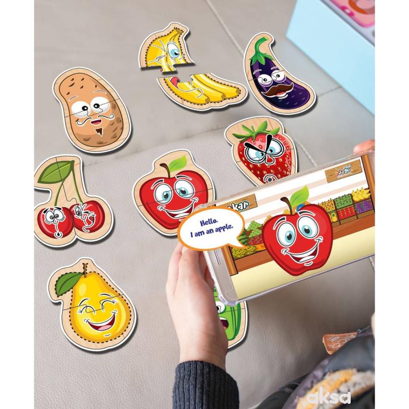 Jumbo puzzle 18el- voće i povrće