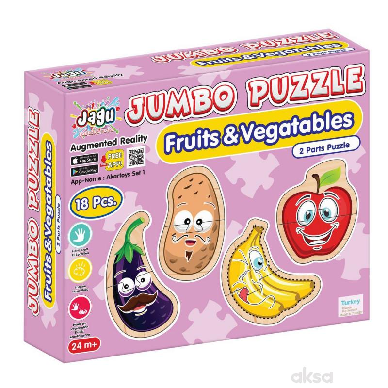 Jumbo puzzle 18el- voće i povrće