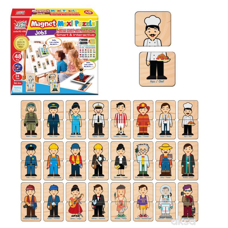 Magnetne puzzle 48el.- zanimanja ljudi