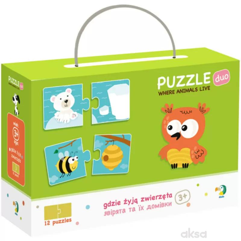 Dodo Duo puzzle gde životinje žive