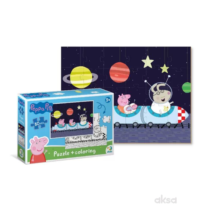 Dodo Peppa puzzle+bojanka 2u1,svemir 30 komada