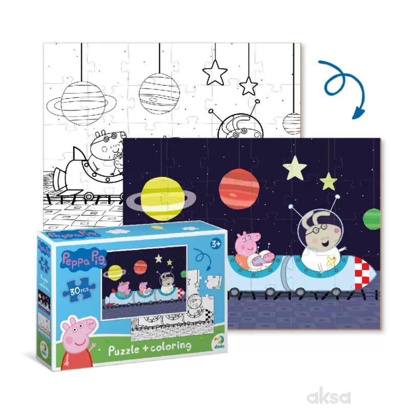 Dodo Peppa puzzle+bojanka 2u1,svemir 30 komada