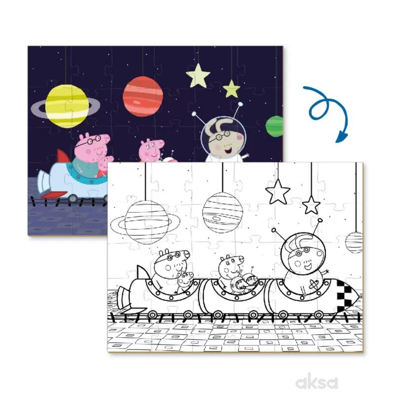Dodo Peppa puzzle+bojanka 2u1,svemir 30 komada
