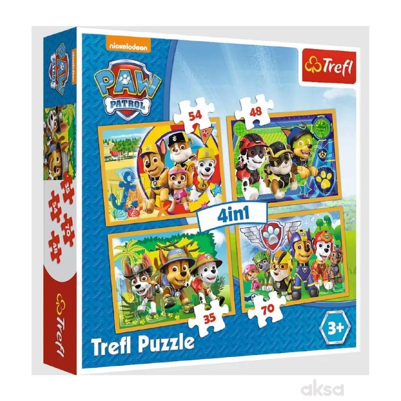 TREFL Puzzle 4in1 Vaicom Paw Patrol 