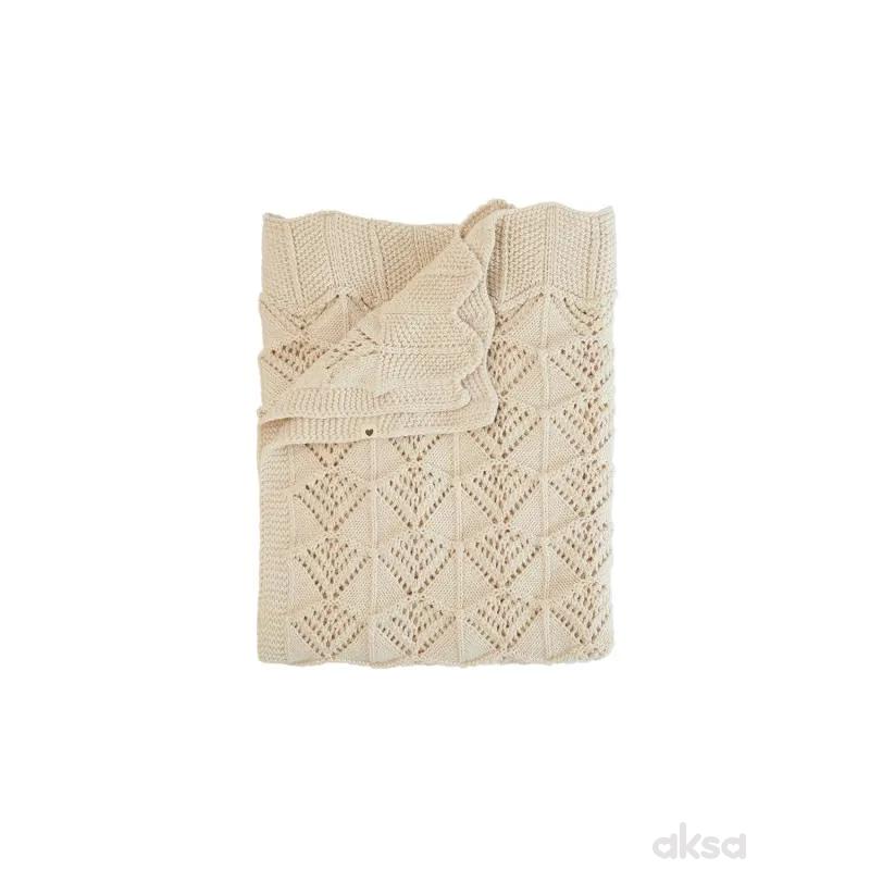 Bibs pleteno ćebe Wavy, Ivory