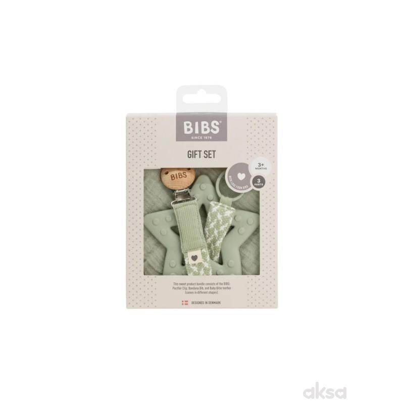 Bibs poklon set My first 6 months, Sage