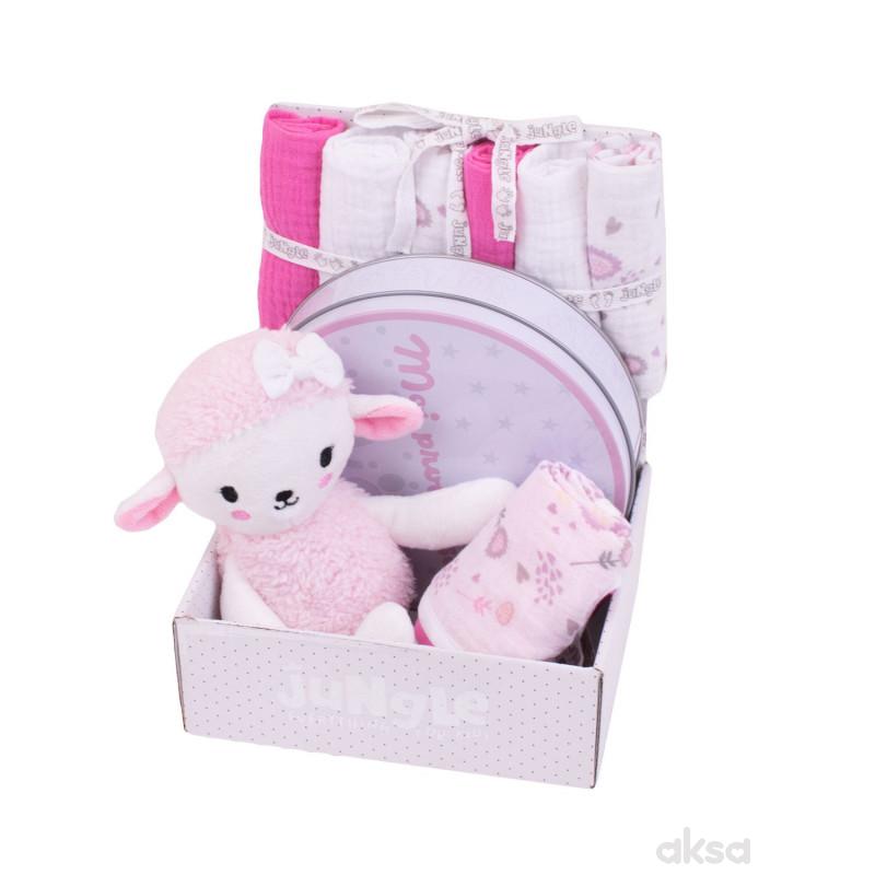 Jungle bebi set prvi otisak, roze