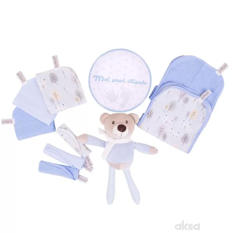 Jungle bebi set prvi otisak, plava
