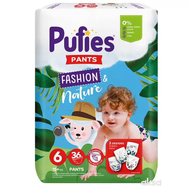 Pufies Fashion&Nat Pants Extra Large6(15+kg)36kom 