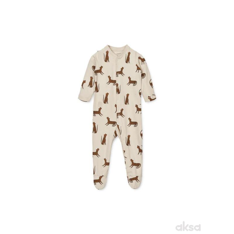Liewood pidžama jednodelna Boye, vel 68 Leopard