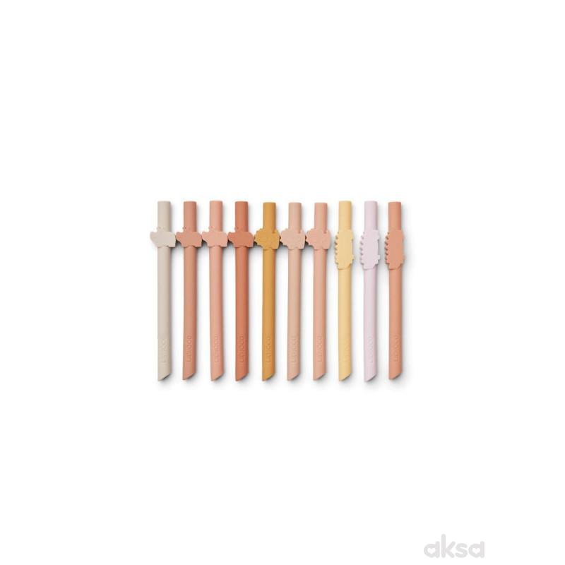 Liewood silinkonske slamčice 10 pcs Badu, RoseMix 