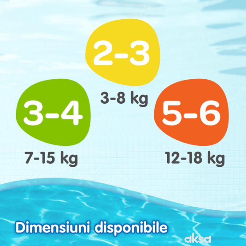 Huggies pelene za kupanje velicinaS2-3 3-8kg 12kom 