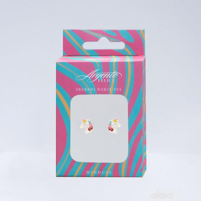 Argento minđuše Jednorog 