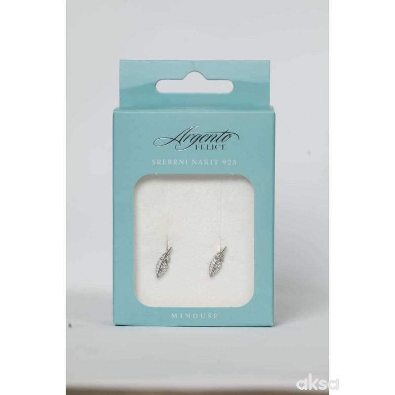 Argento minđuše List 