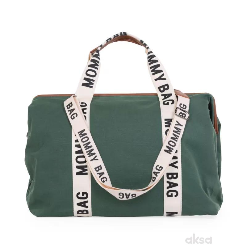Child home Mommy Bag Signature, ručna torba zelena