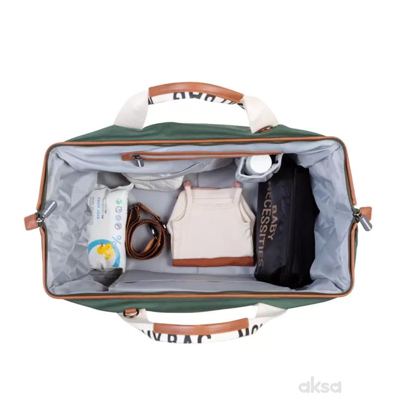 Child home Mommy Bag Signature, ručna torba zelena