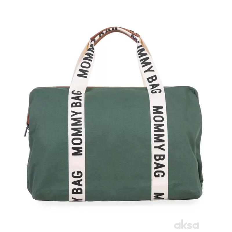Child home Mommy Bag Signature, ručna torba zelena