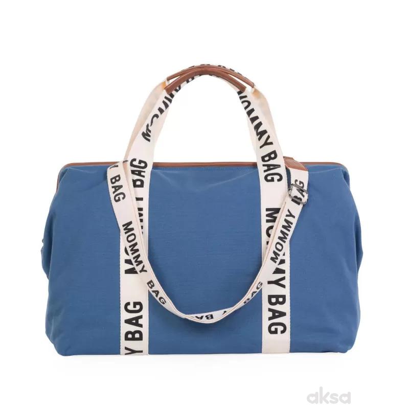 Child home Mommy Bag Signature, ručna torba indigo