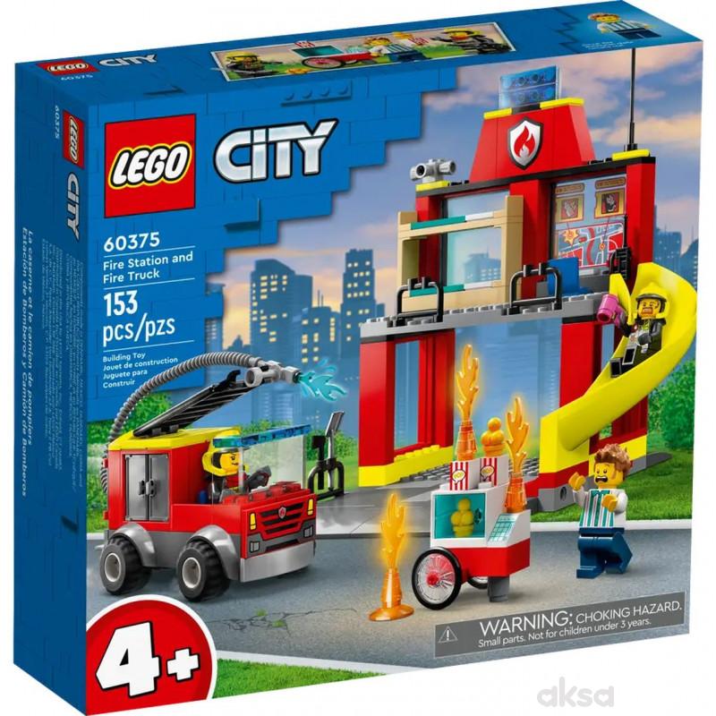 Lego City Fire Station And Fire Truck