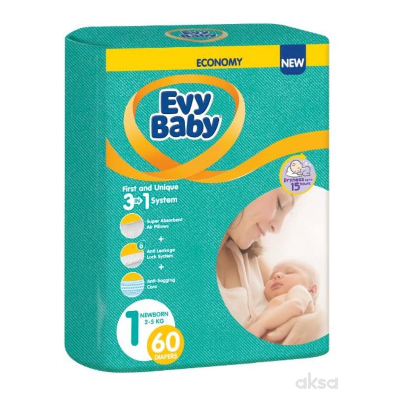 Evy baby pelene twin 1 newborn 2-5kg 60kom 3u1 