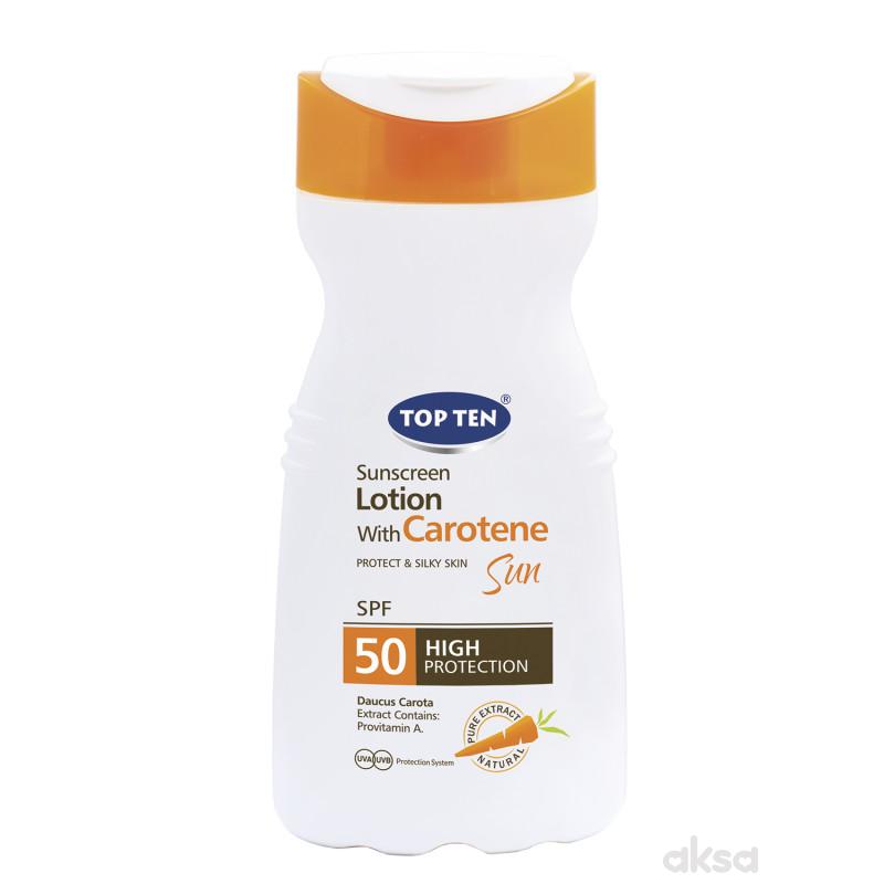 TOP TEN CAROTENE Sunscreen Lotion With SPF 50
