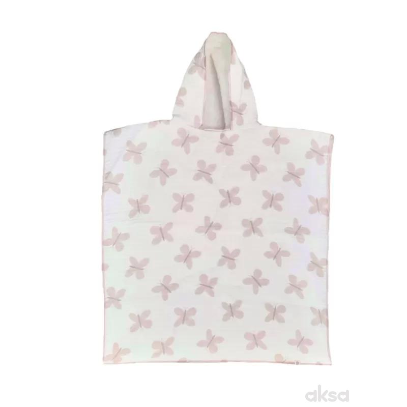 Baby Textil pončo od muslina Leptirići