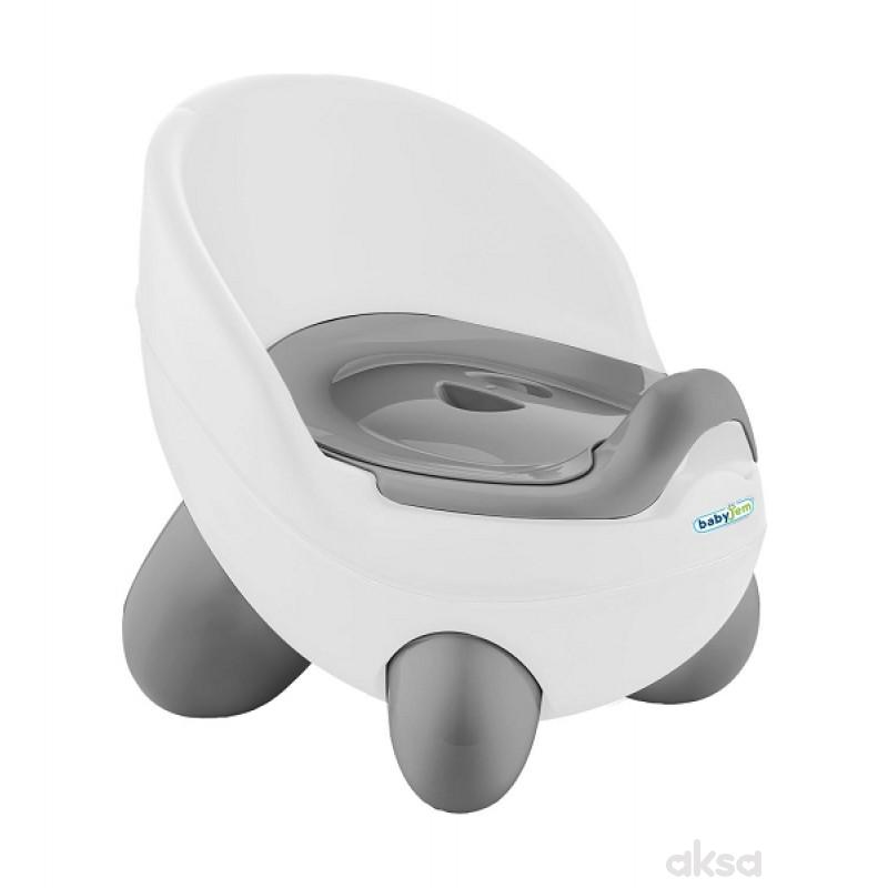 Babyjem noša potty bela/siva