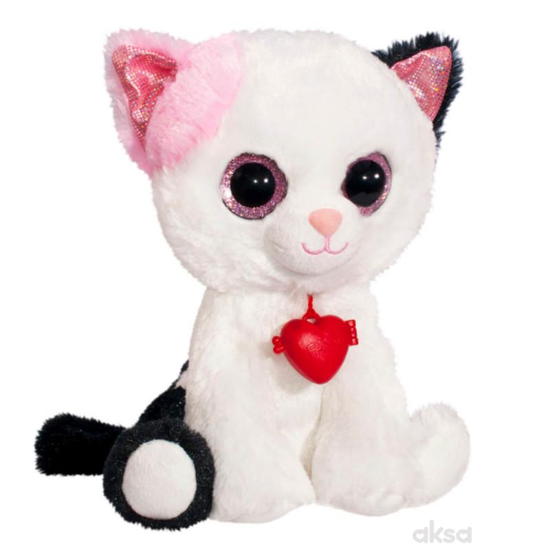 Dream Makers plišana igračka maca sa srcem 