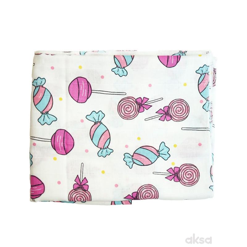 Lillo&Pippo muslin pelena 75x75cm, Lizalice 