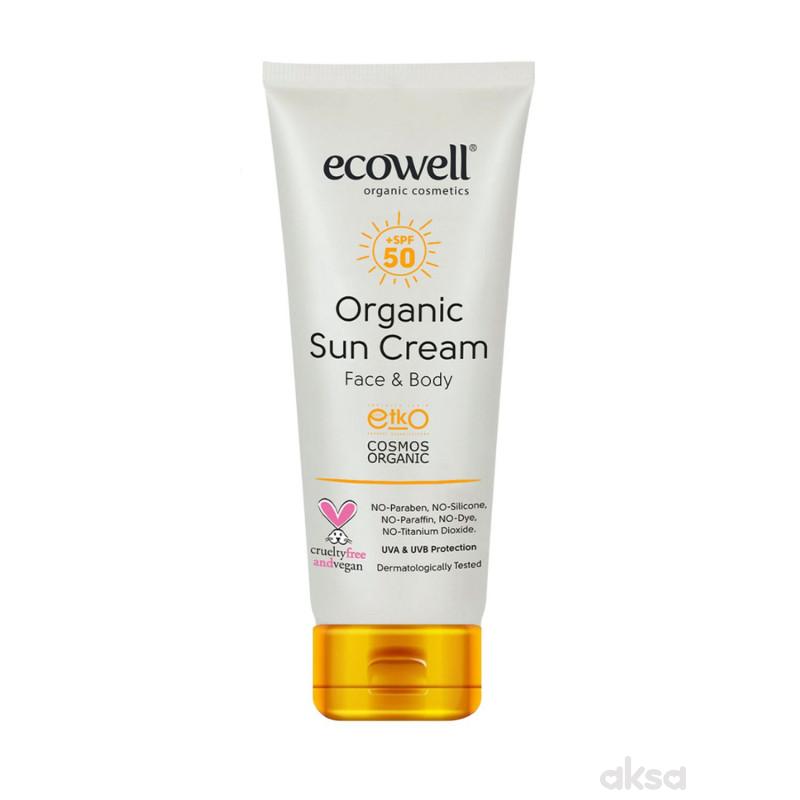 Ecowell organska krema za sunčanje SPF 50 110 gr 